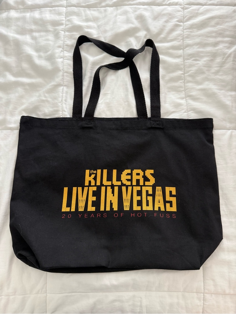 The Killers Live in Las Vegas 20 Yr Anniversary Hot Fuss Tote Bag